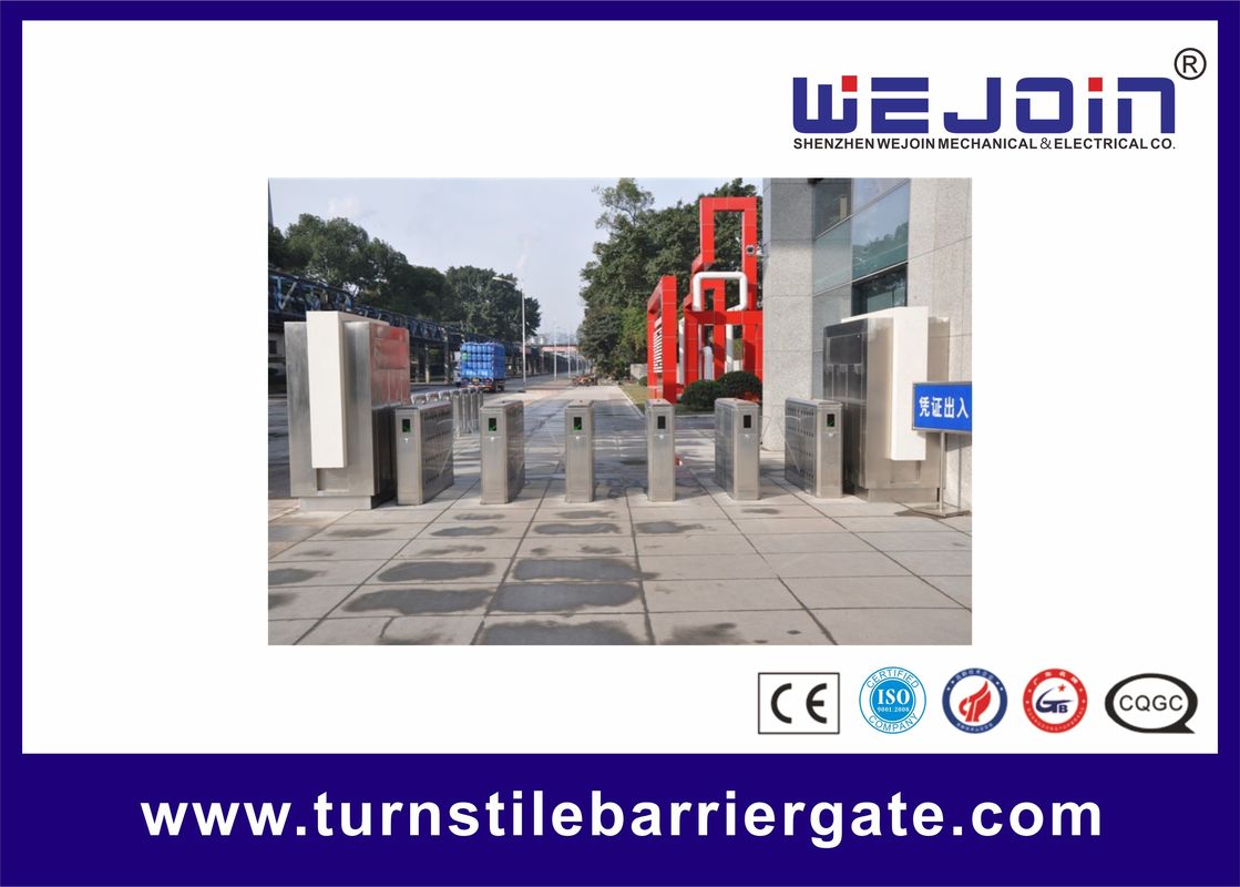 Intelligent Flap Barrier with 304 Stainless Steel Housing Used in Educational Institution