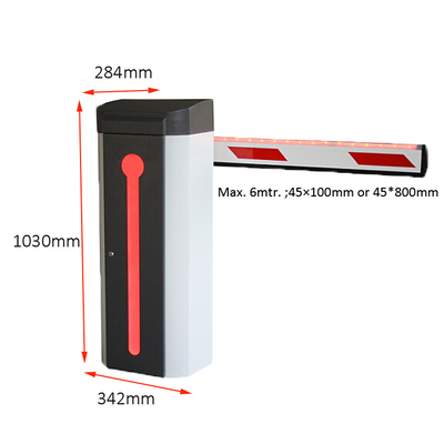 Barrera automática del tráfico de la puerta de la barrera del auge del brazo recto del LED para el estacionamiento