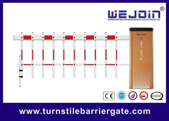 Puerta de barrera de estacionamiento de acero duradero con barrera de cerca plegable recta para sistemas de control de entrada y salida suaves