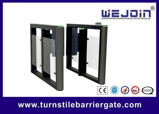 Puerta de control de acceso interior / exterior conveniente con brazo oscilante y batería de respaldo DC12V opcional