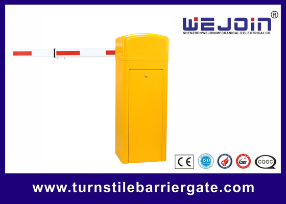 Barrera de brazo recto telescópico de color amarillo de 6 m con motor sin escobillas DC24V, aprobado por ISO de Shenzhen