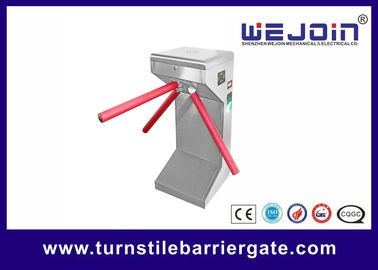Puerta de torniquete trípode de acero inoxidable totalmente automática con DC12V para control de acceso de gimnasio